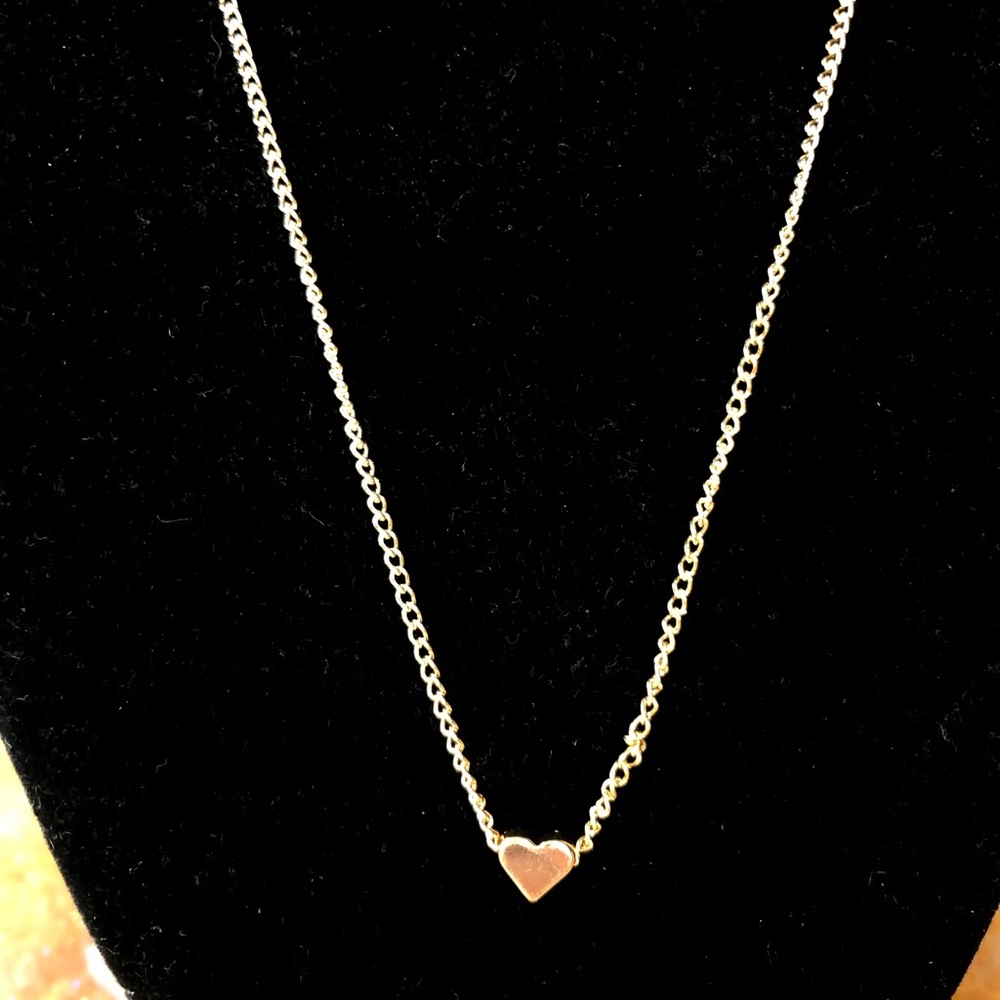 Beautiful dainty heart necklace for bridesmaids